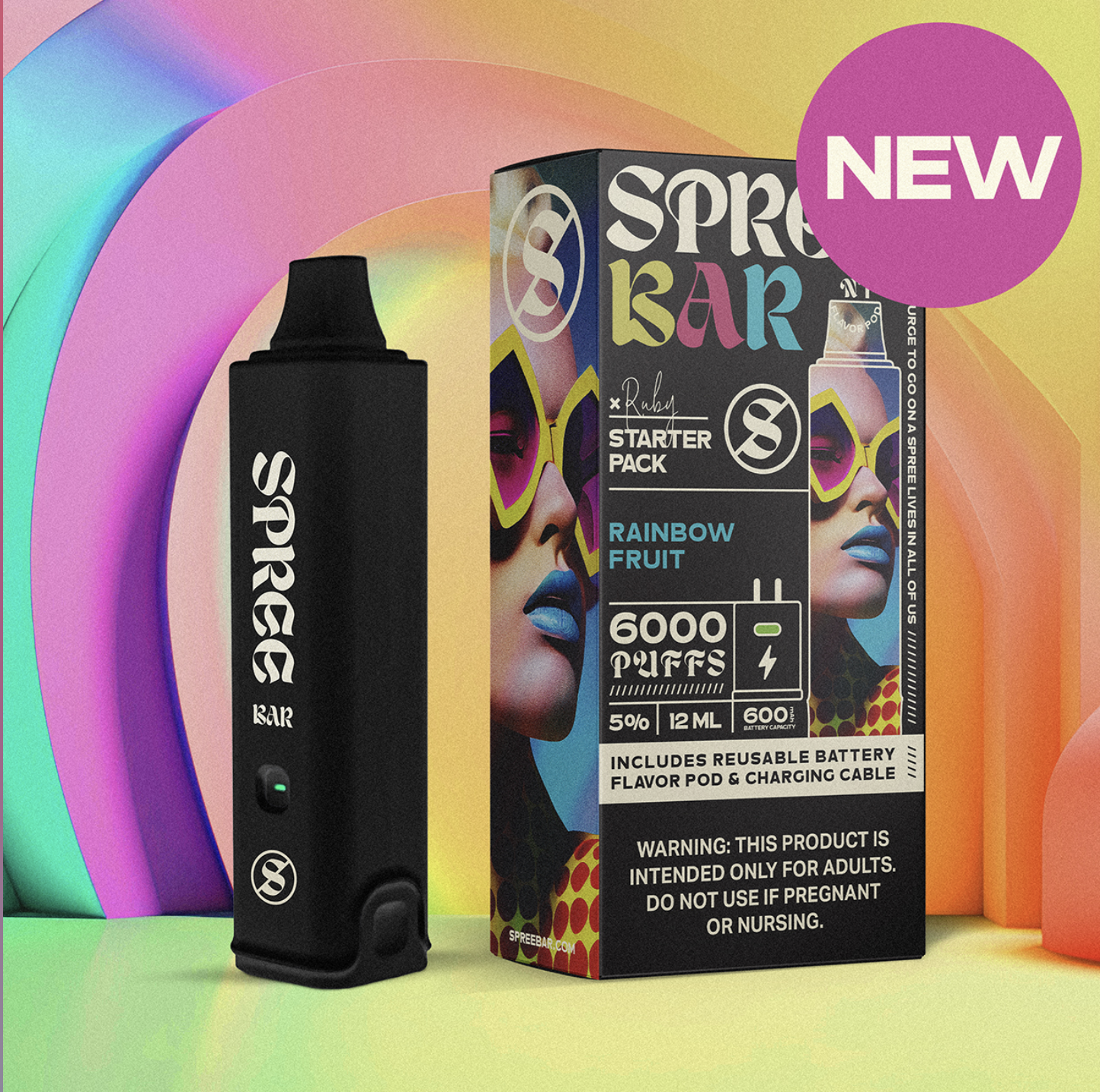 SPREE BAR STARTER KIT 6000 PUFFS 5% – TOBACCO PARADISE