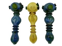 6" ALL TUBE MID DESIGN BEADED HAND PIPE