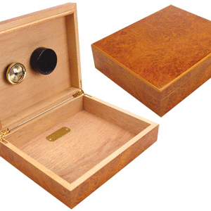 QUALITY IMPORTERS RIVIERA BURL 20 CT HUMIDOR