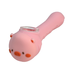 3.5" SILICONE PIG HAND PIPE